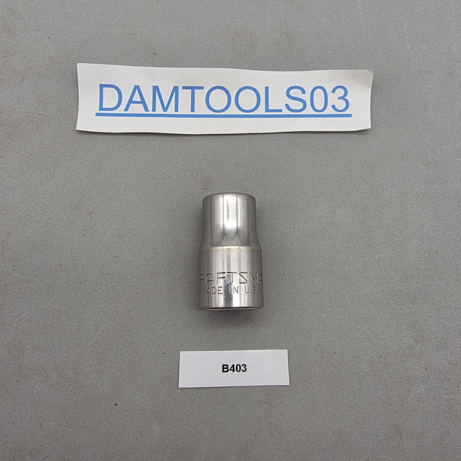 Craftsman Tools 1/2" Socket 1/2" Drive 12 Point G 47502 USA