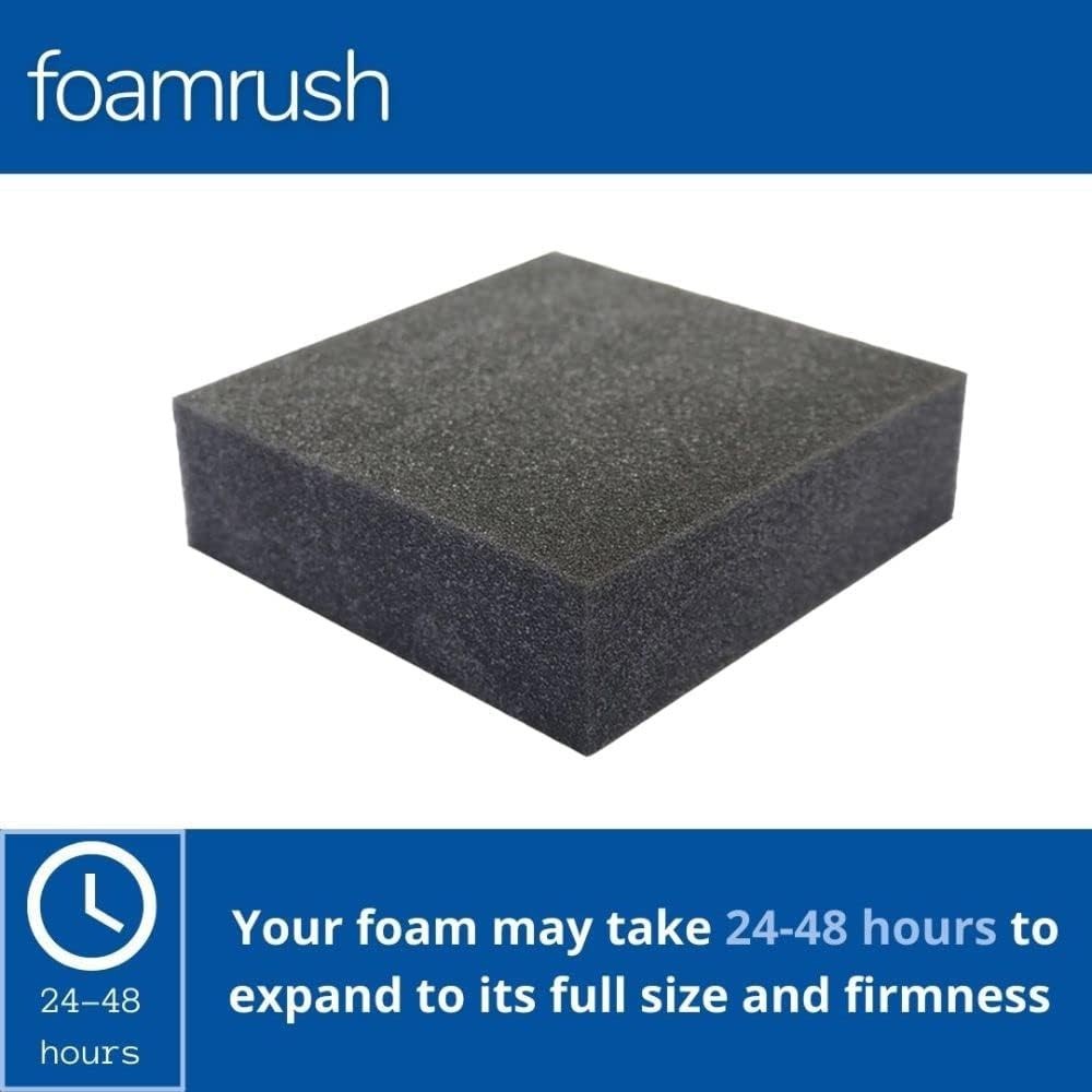 Seat Replacement Foam Padding - 2x24x72 Charcoal