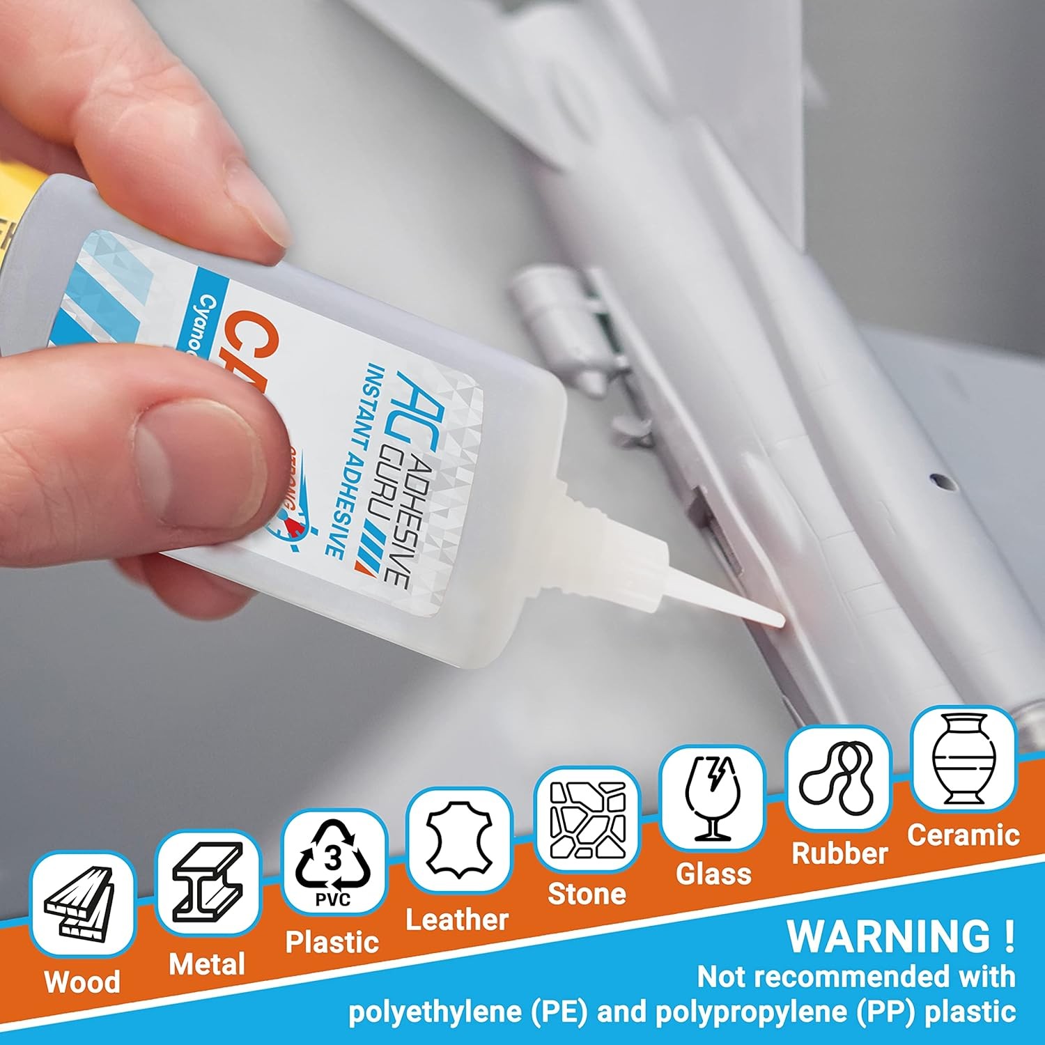Adhesive Guru CA Glue with Activator (2X 0.9 2 Pack, Ca