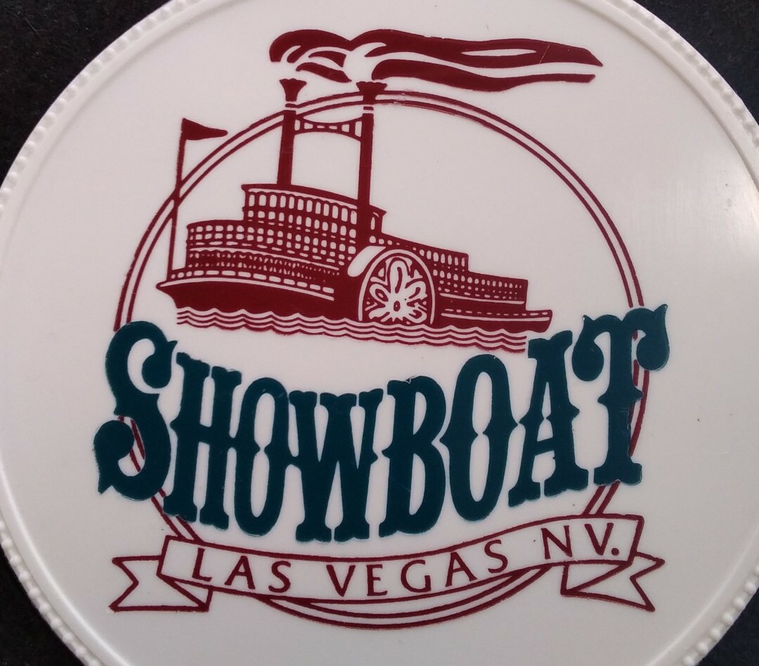 Showboat Casino Luggage Tag Vintage 80s Original Las Vegas NV Steamboat USA