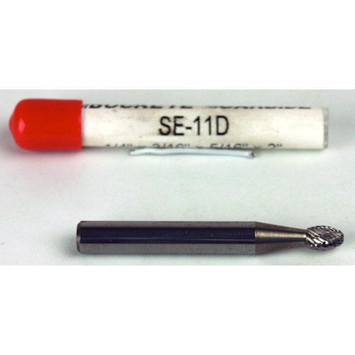 Carbide Burr (SE-11D) Egg Shape - Double Cut - 1/4 x 3/16 x 5/16 x 2