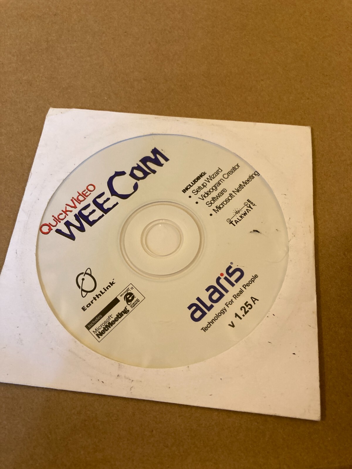 Quickvideo WeeCam ALARIS Earthlink CD-ROM Driver Disc PC Disc ONLY