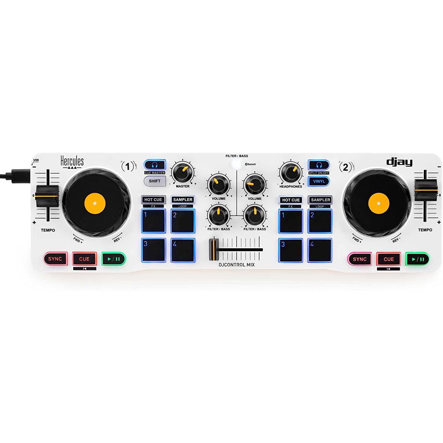 Wireless DJ Controller Bluetooth for Smartphones iOS Android Portable DJ Mixer