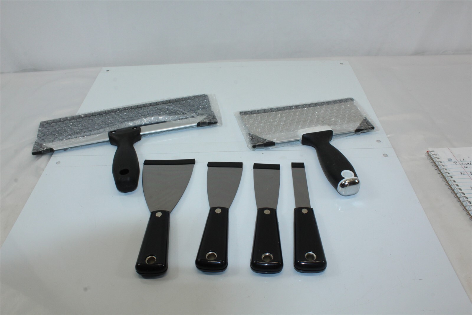 Drywall Mud Knives Scrappers Bundle of 6 Different Sizes 3/4" - 12" wide Tools