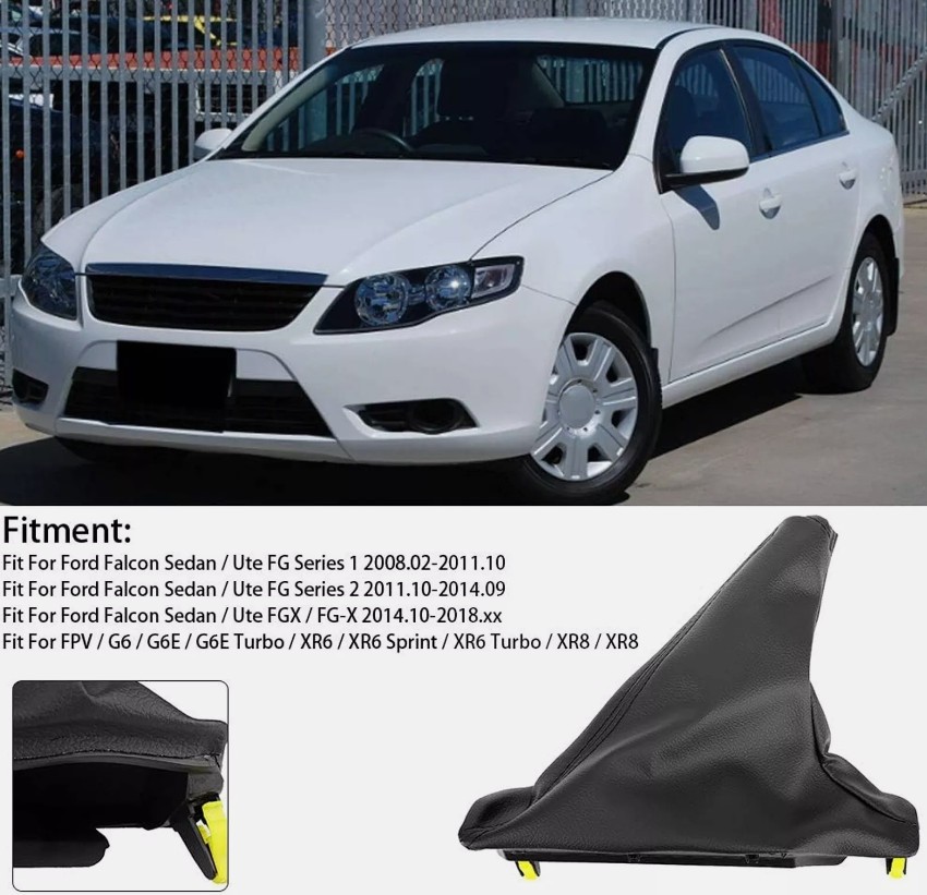 For Ford Falcon FG FG-X 2008~2018 Handbrake Cover Hand Brake boot Black Leather