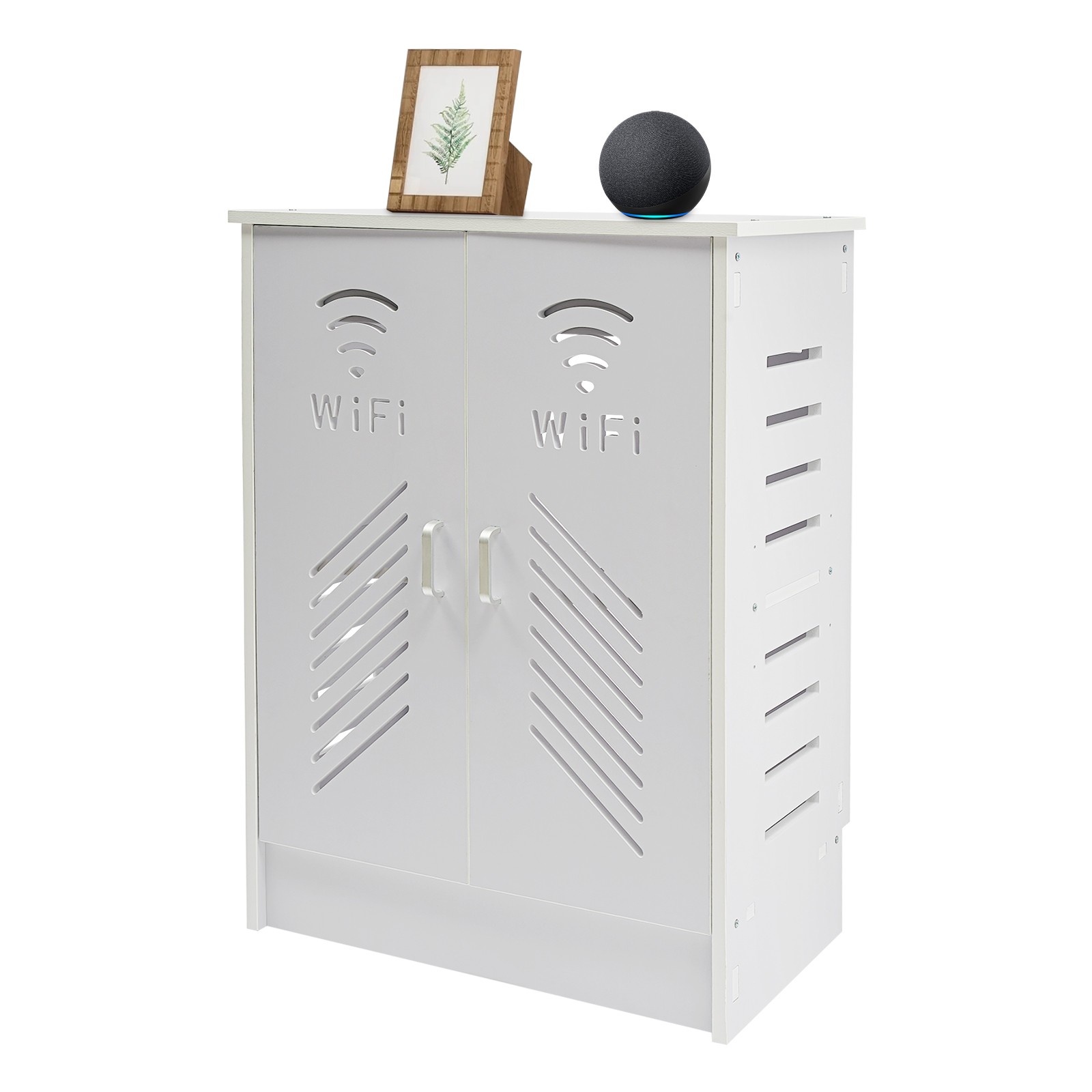 WiFi Router Storage Cabinet, Floor Standing Router Decorative Storage Box