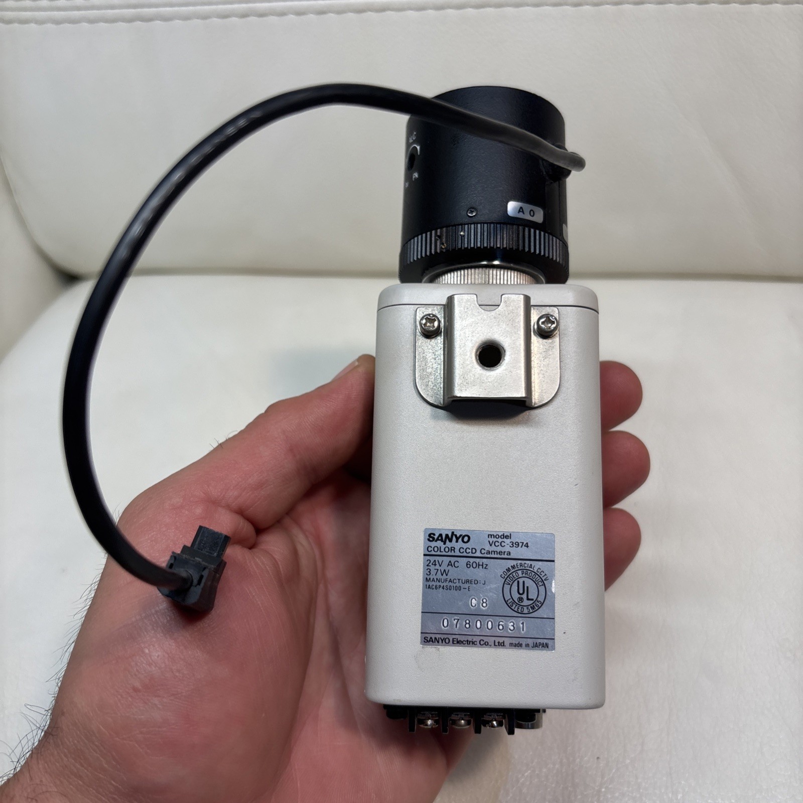 Sanyo Color VCC-3974 CCD Security Camera - WITH LENSE - UNTESTED
