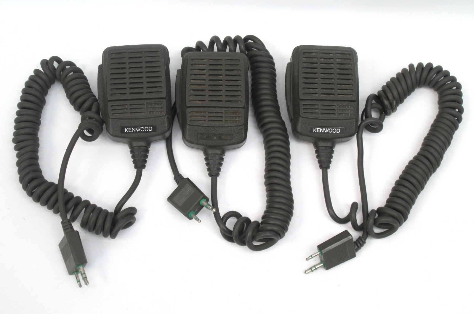 Lot of 3 Vintage OEM Kenwood SMC-30 Icom Handheld Speaker Mic Microphones