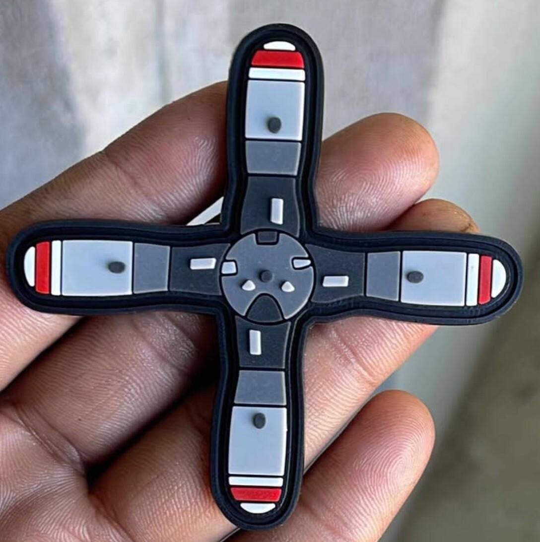P-3 Propeller PVC Patch, 3 inch, Hook and Loop