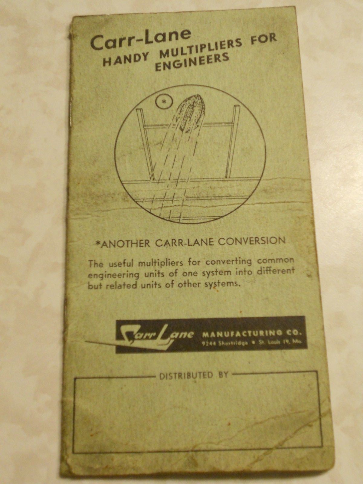 Vintage 1960s Carr-Lane Mfg Co Handy Multipliers for Engineers Booklet