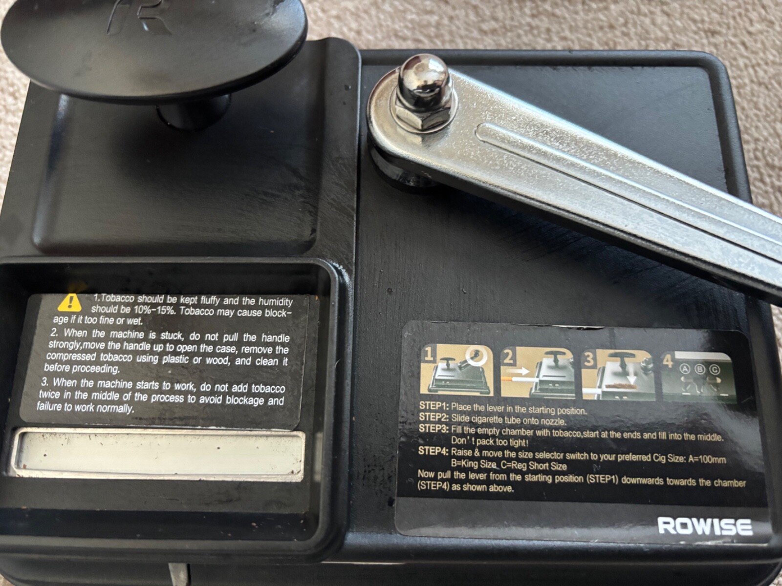 Cigarette Rolling Machine Manual Cigarettes/Tobacco Injecter