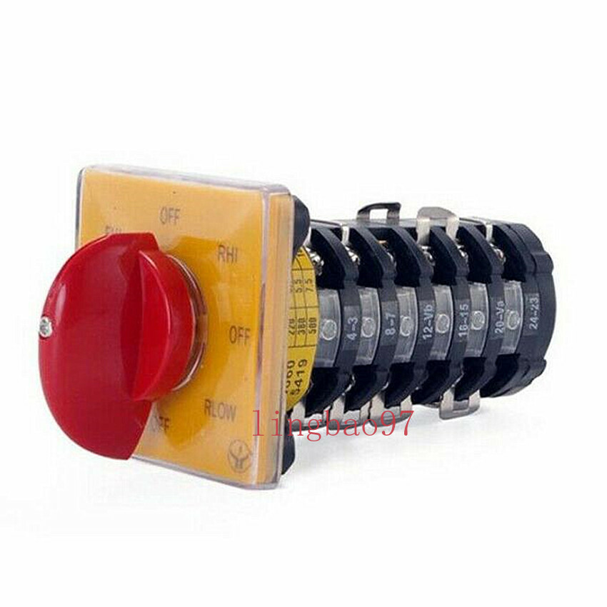 Milling Machine Step Pulley Forward Reverse 6 Section Switch 25A For BRIDGEPORT