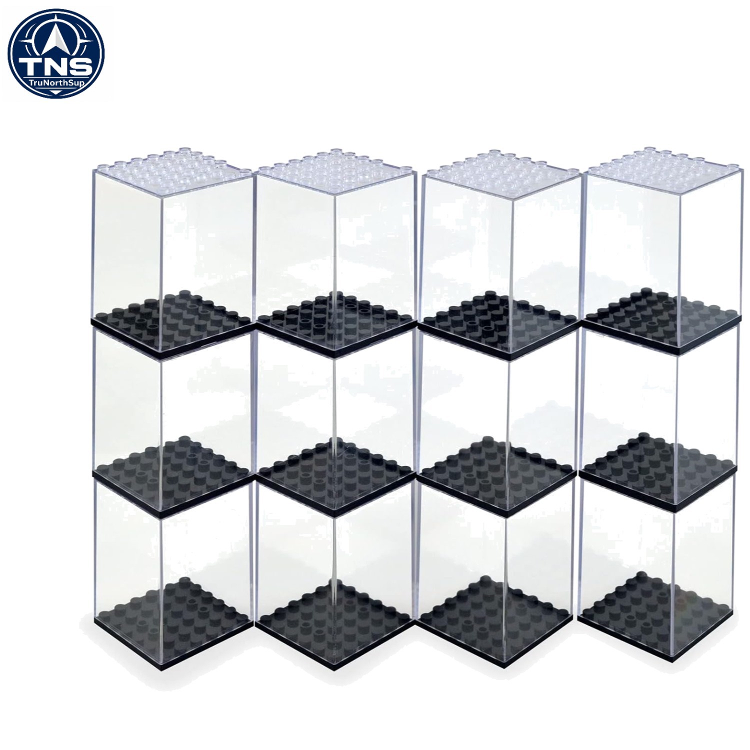 Minifigure Display Case - Building Block Toy Minifigures Display Case Minifig...