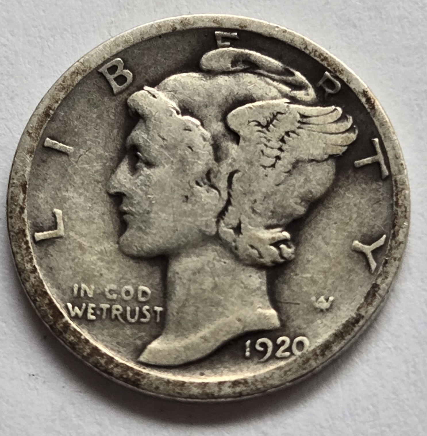 1920 Mercury Dime 10c - "Nice Coin" - Free Shipping