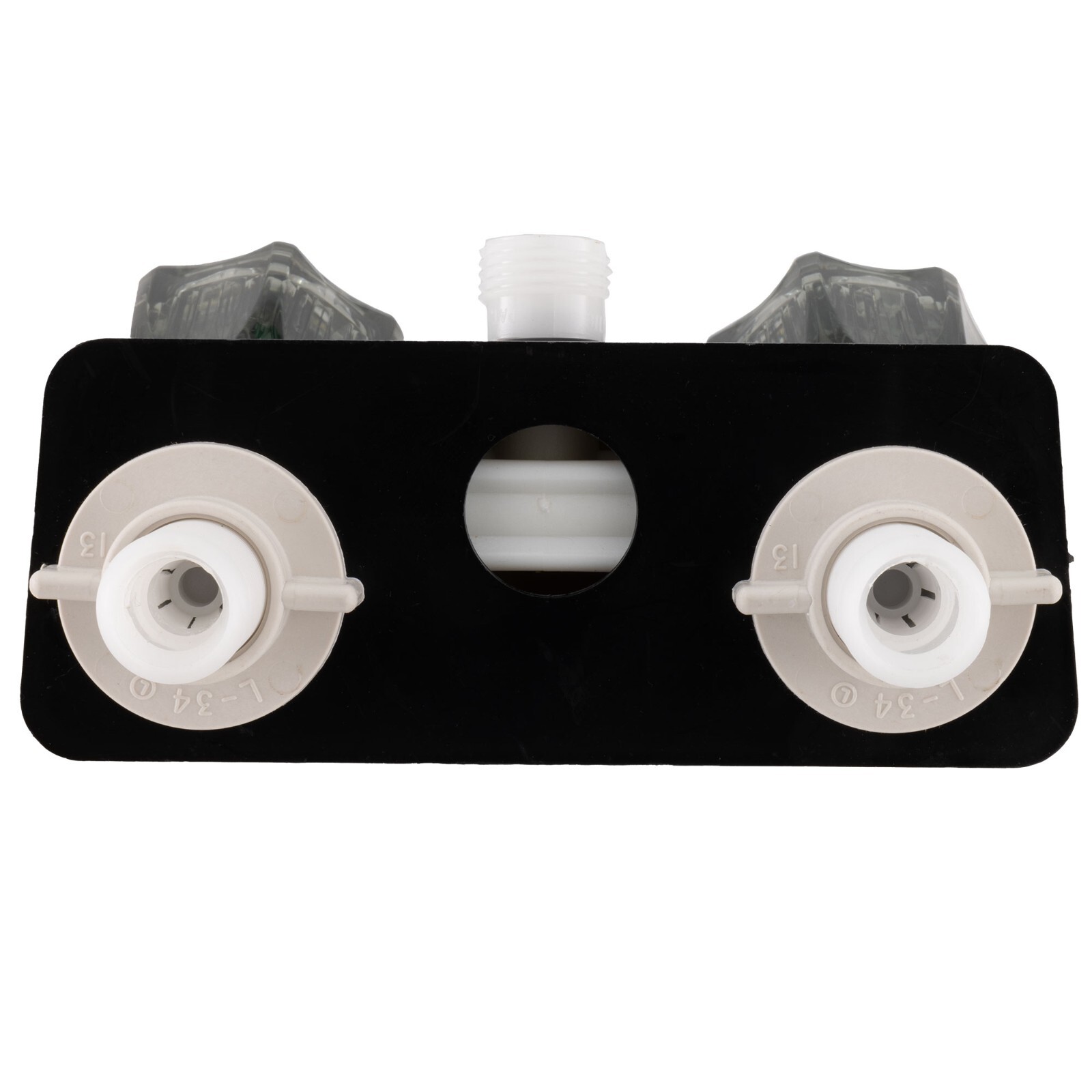 RecPro RV Shower Valve | 4 Inch Shower Diverter | Ivory with Dual Knobs