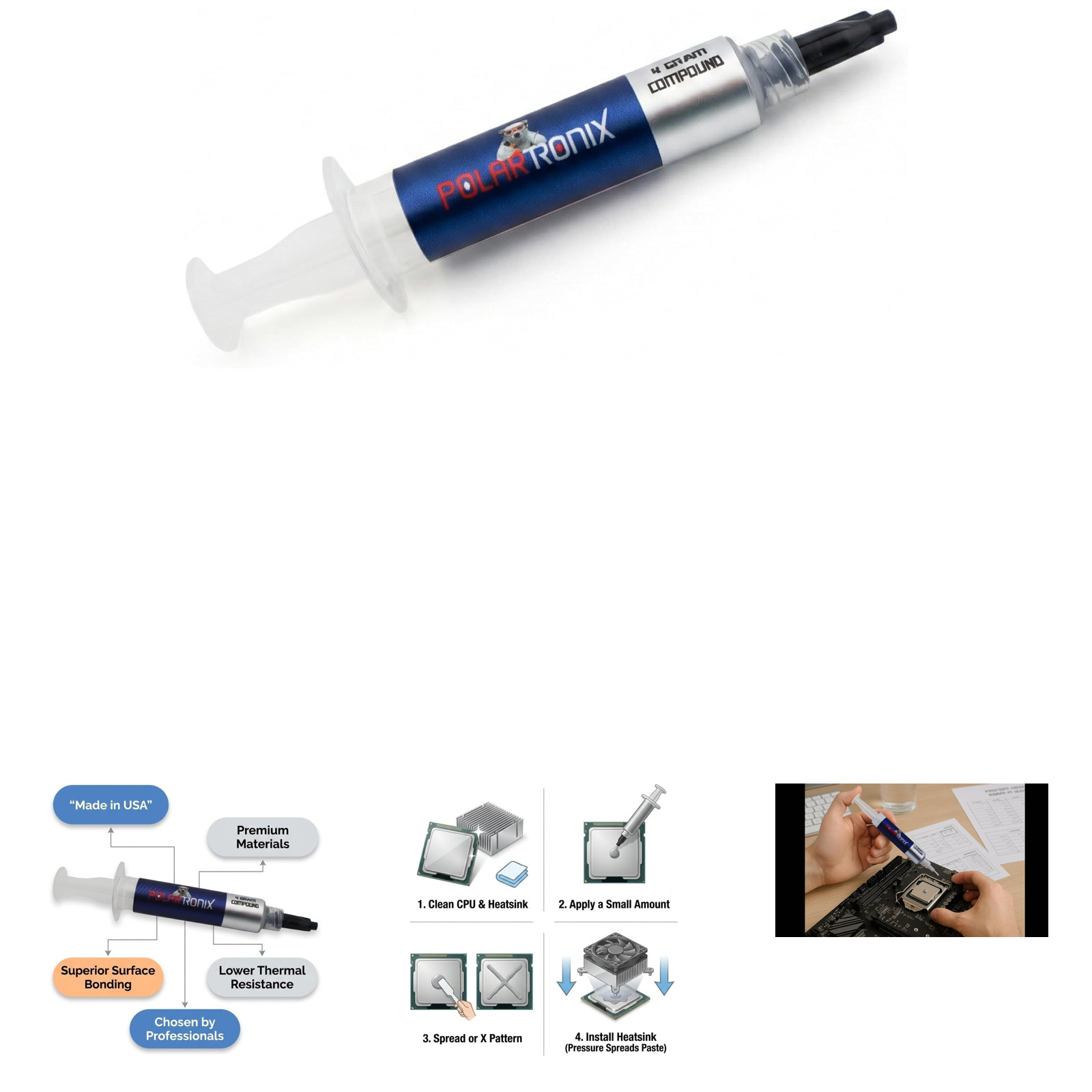 Thermal Paste for CPU GPU Laptop Computer 12.8W/mK 4 Gram Non Conductive All