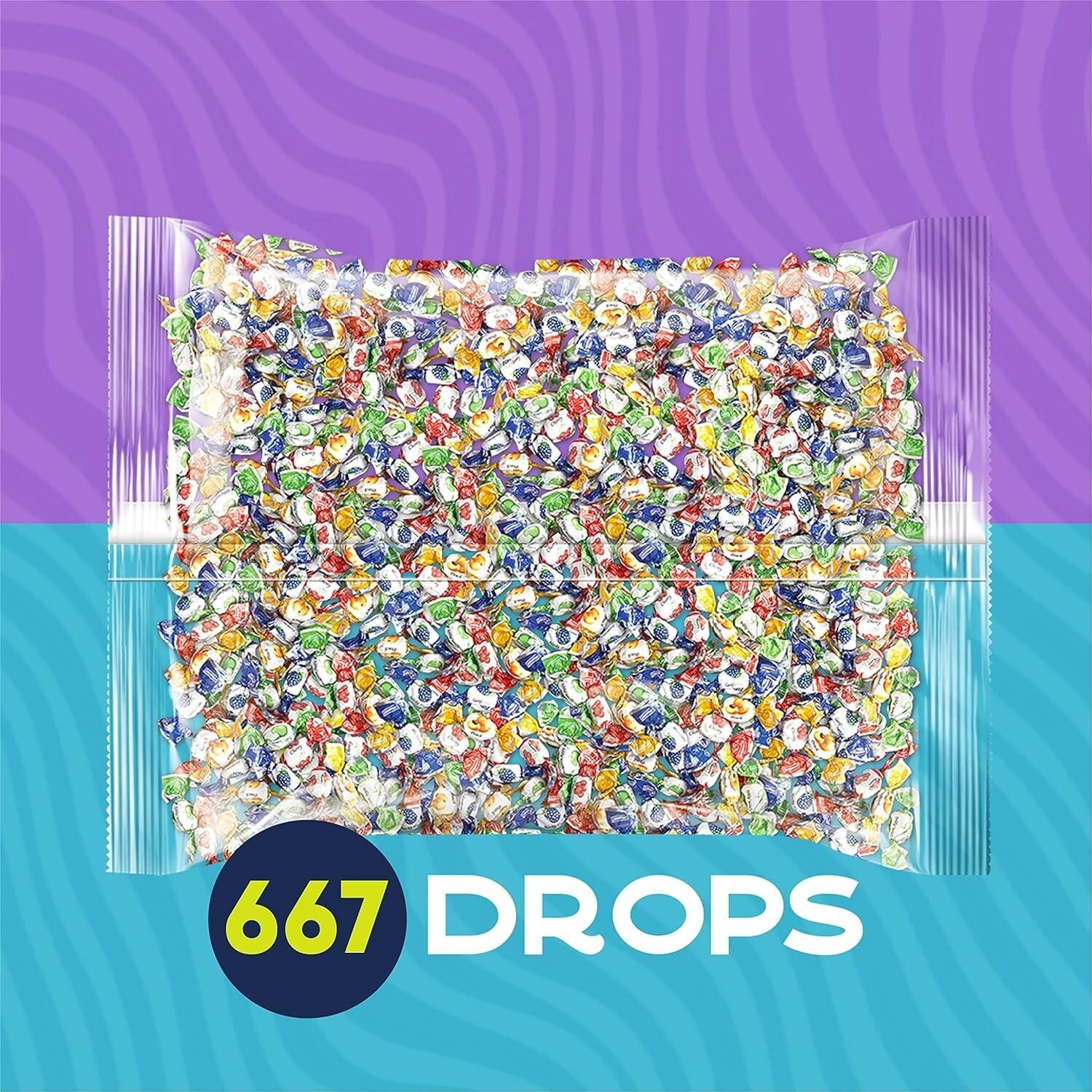 Colombina Delicate Fruit Drop 4 Assorted Flavors Bulk Delicious Candy (2.2 LB)