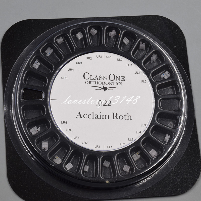 Dental Orthodontic Ceramic Mesh Base Bracket Acclaim Class One Roth 22 345 Hooks