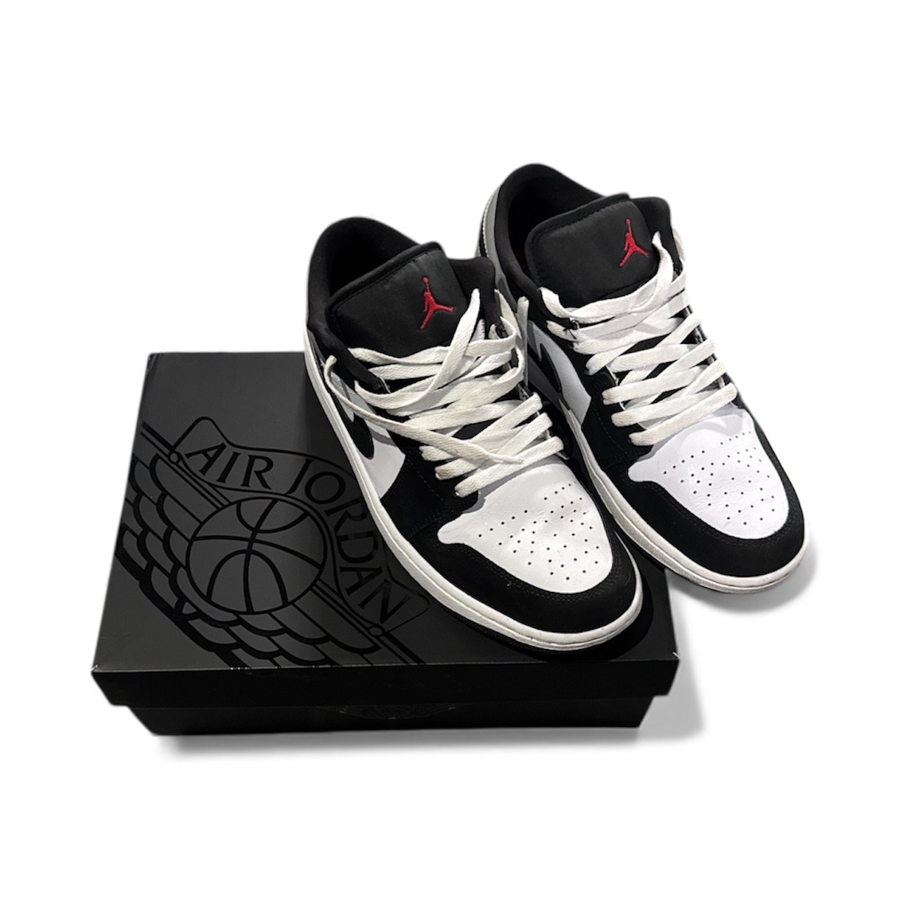 Nike Air Jordan 1 Low SE White Black Silver Red With Box 9.5