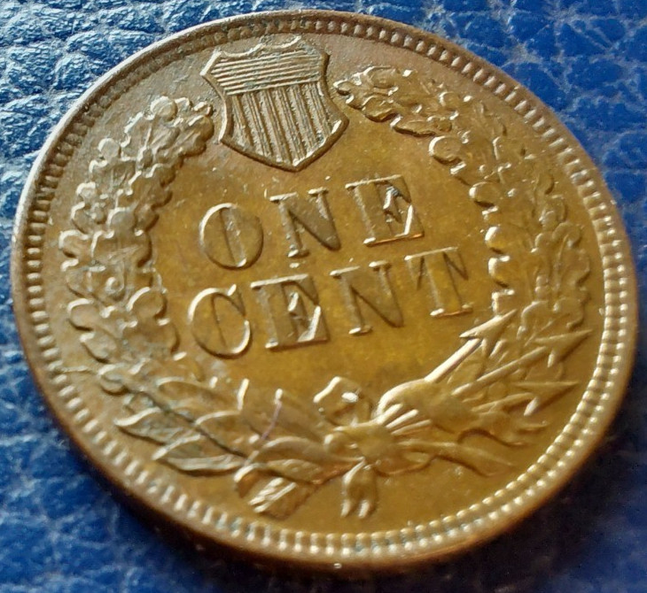 1905 Indian Head Cent - Uncirculated - Reverse Die Crack - Old US One Cent Coin