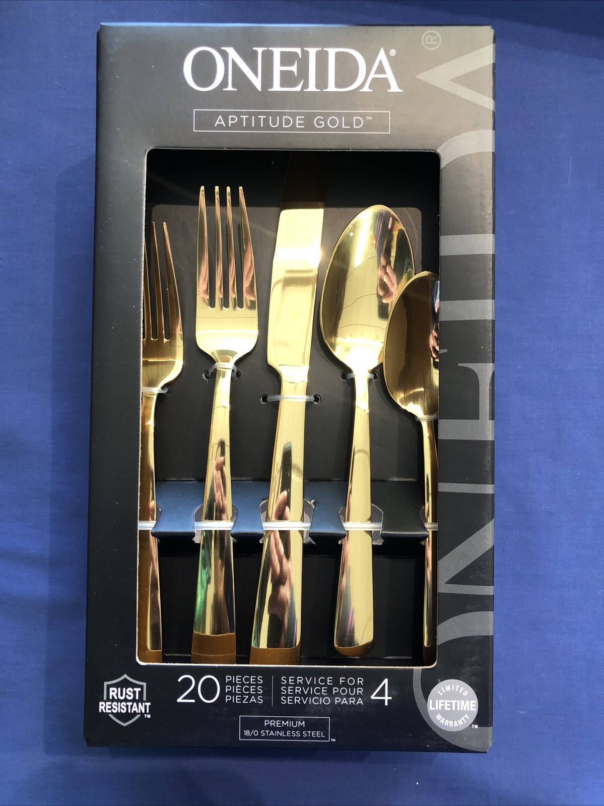 Oneida Aptitude Gold 20 Pieces Rust Resistant