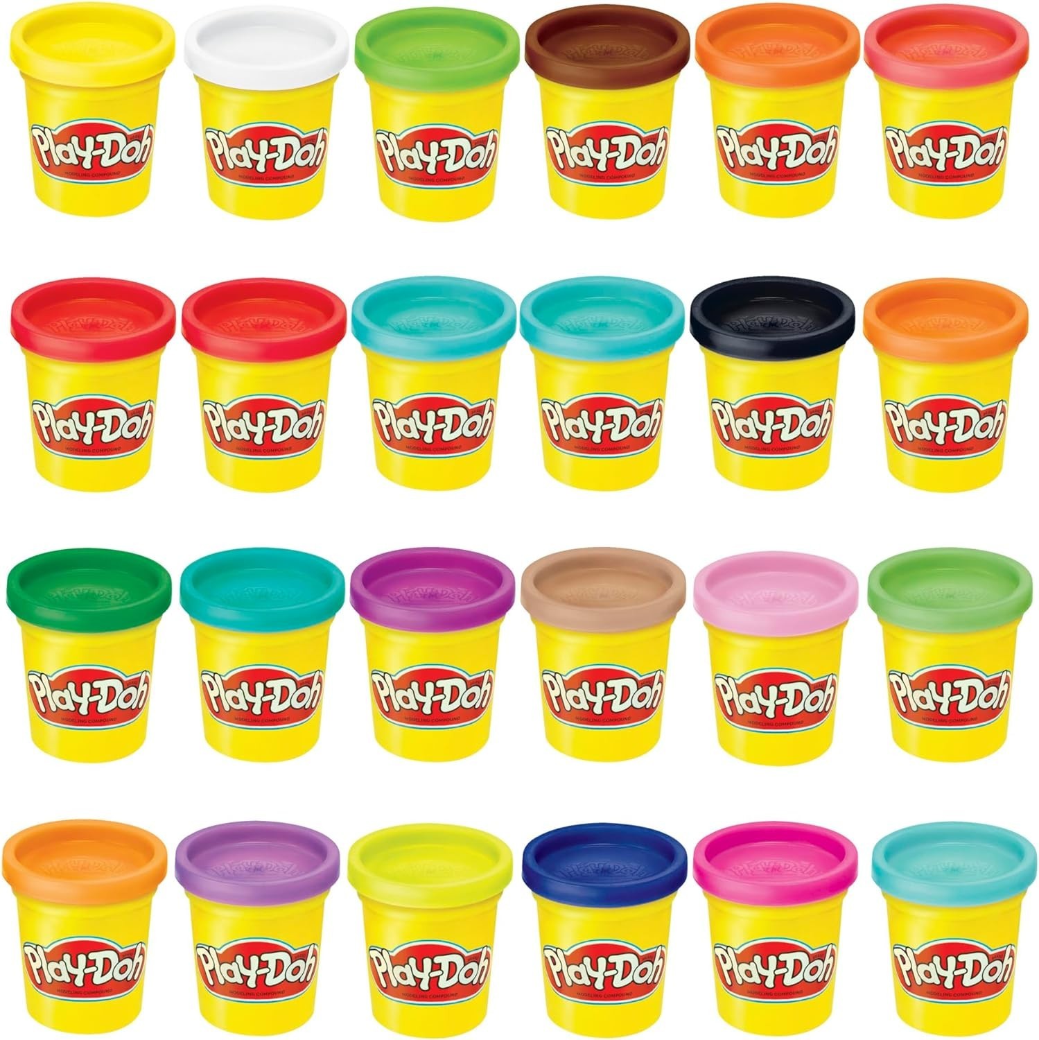 Play-Doh 24-Pack Non-Toxic Modeling Compound - Assorted Colors for Kids 2+