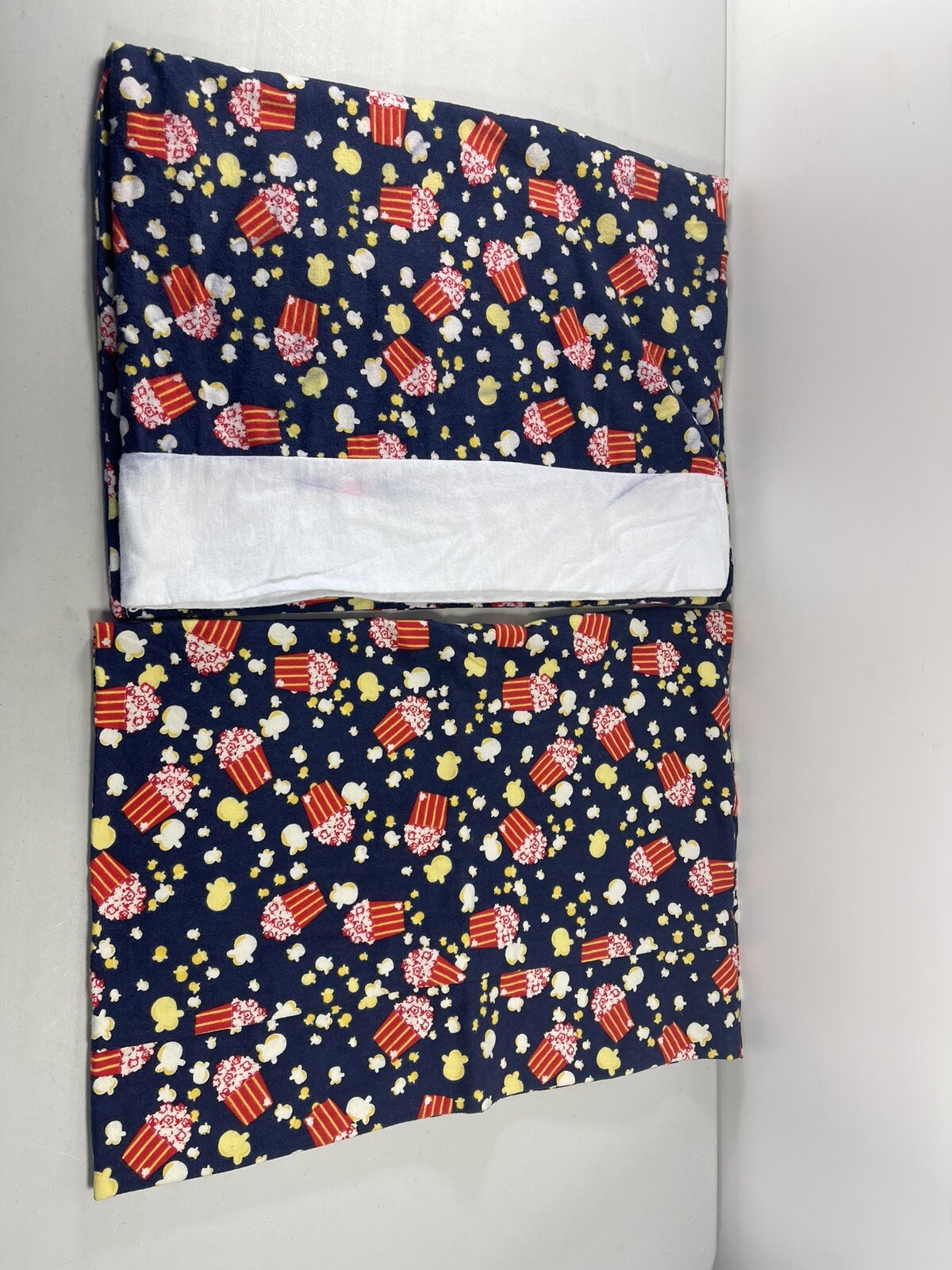 PILLOWCASE 2PC Set Popcorn Movie Time Flannel Comfort Warm Standard Size