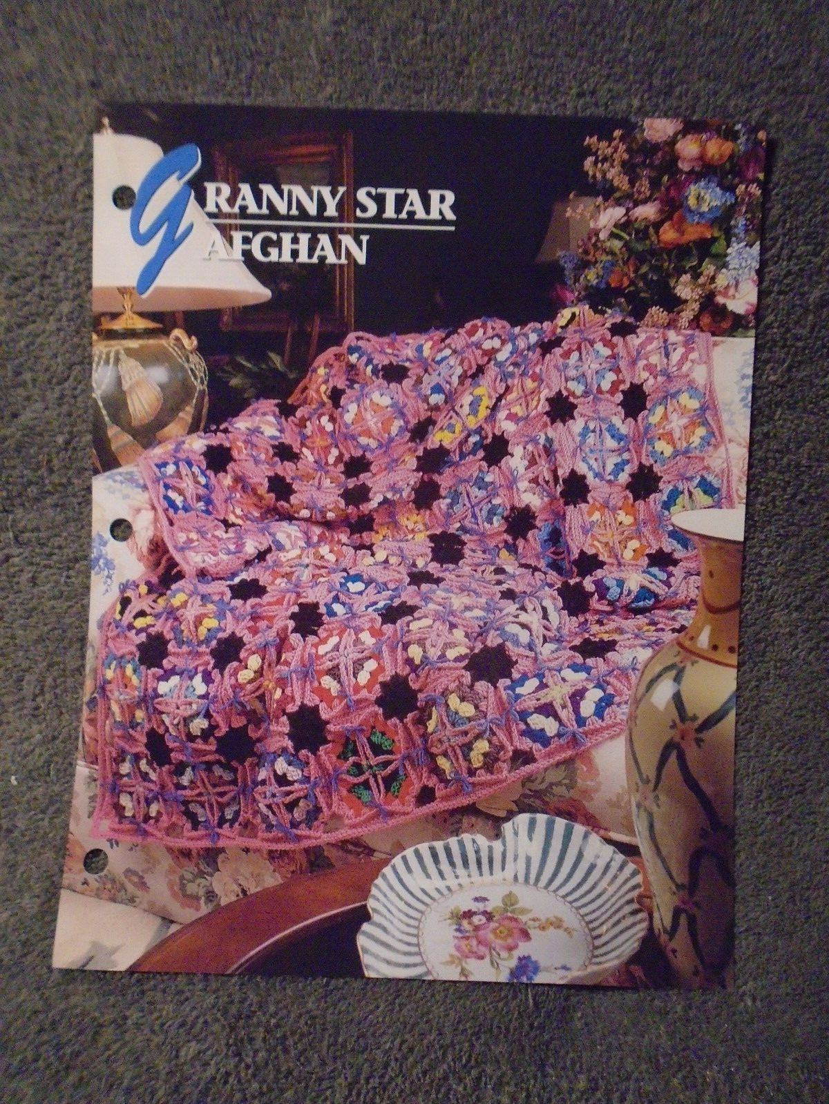 Annie's Attic Granny Star Crochet Pattern Leaflet Quilt & Afghan Club