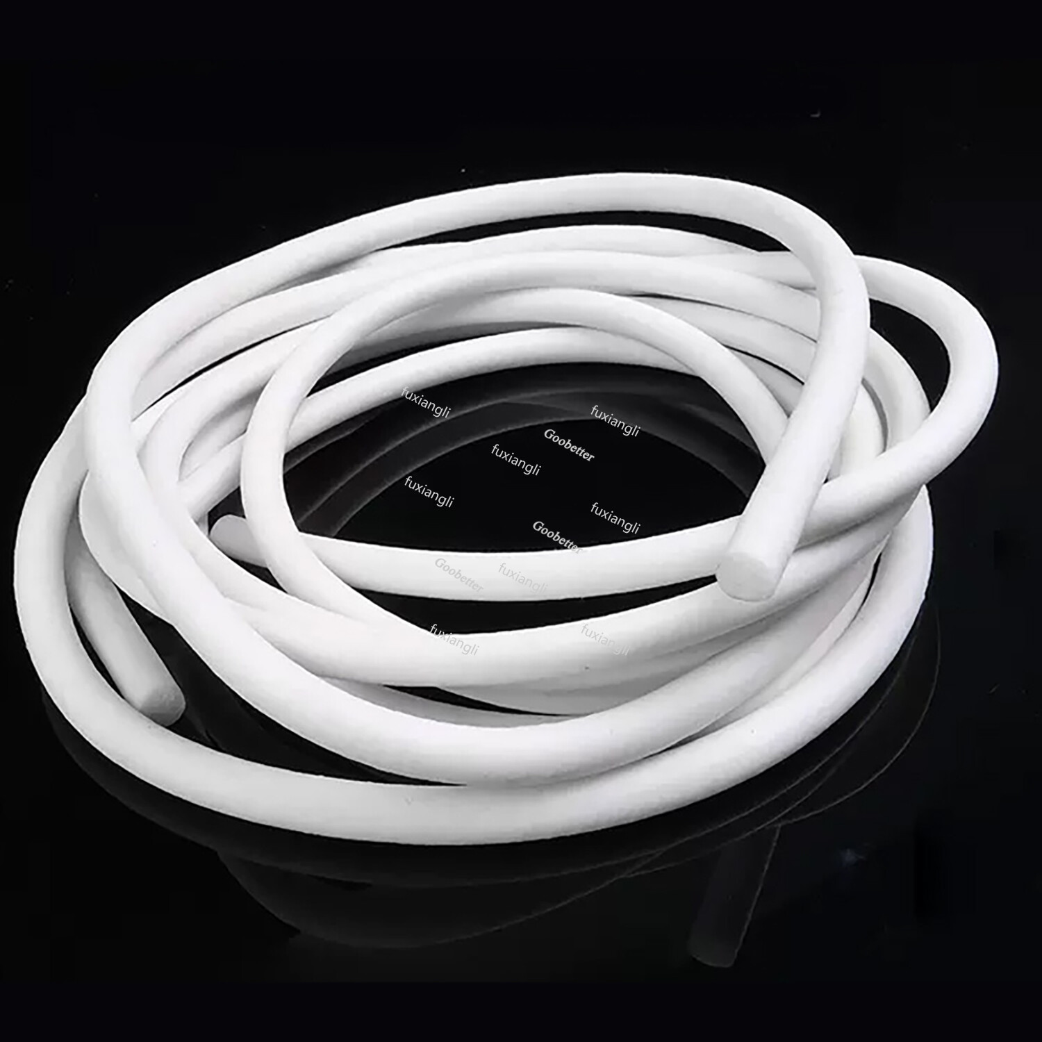 Round Sponge Cord White Foamed Silicone Rubber Gasket Trim Seal Dia: 1mm to 25mm