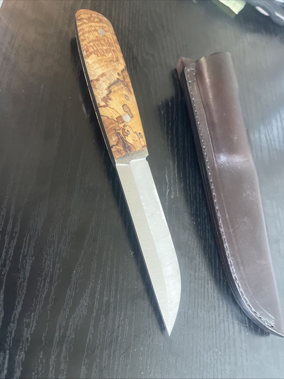 malanika puukko Elmax Full Tang Maple Burl