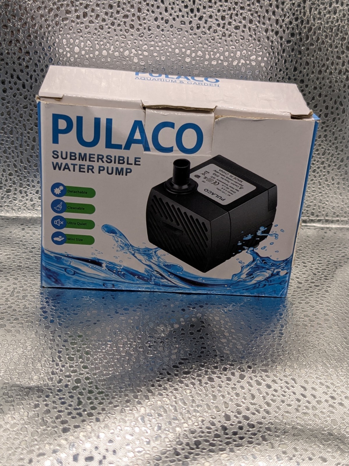 PULACO 95GPH 5W Mini Submersible Water Pump for Aquarium Fish Tank, Fountain Etc