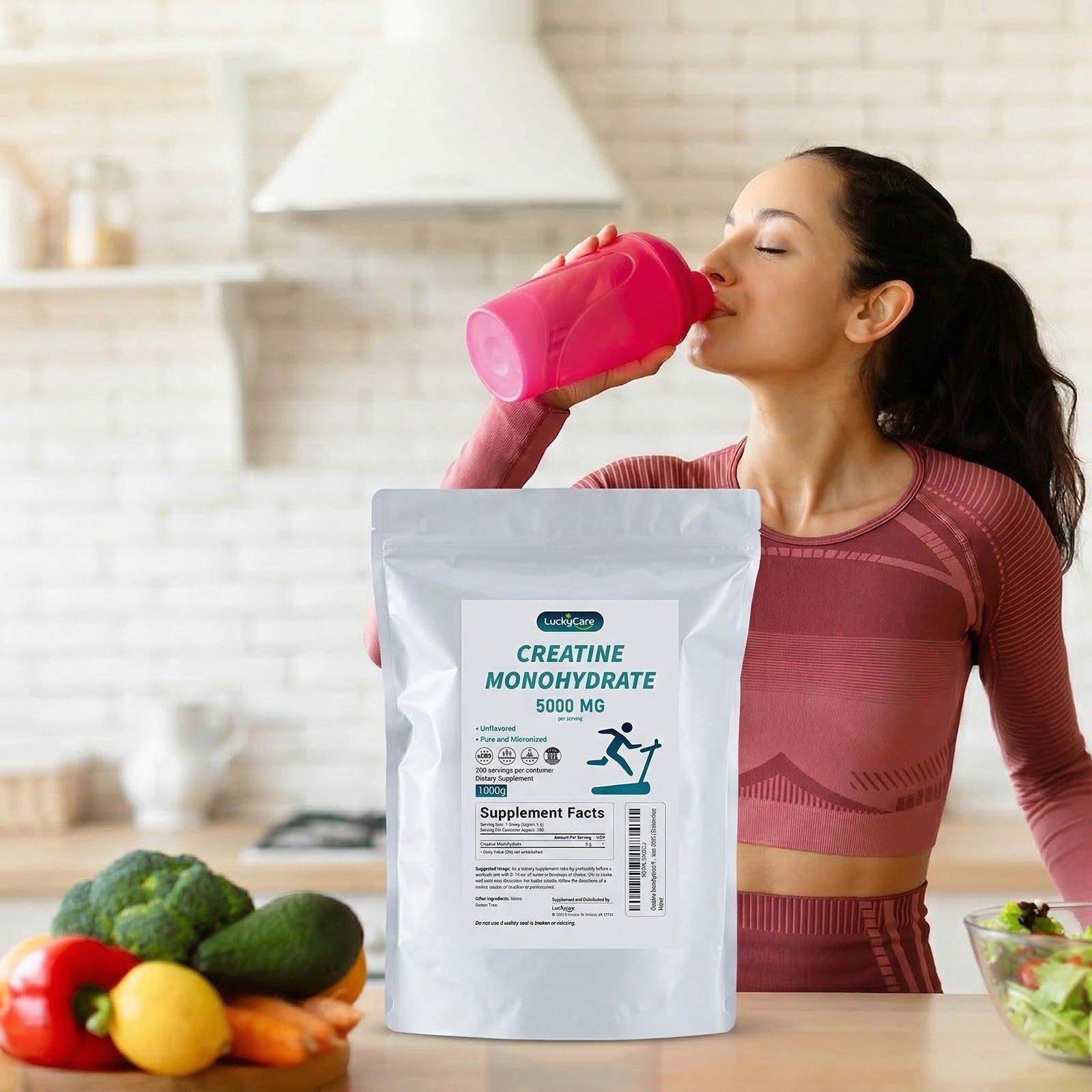 2.2lbs Pure Creatine Monohydrate Powder, Micronized Creatine Powder, Unflavored