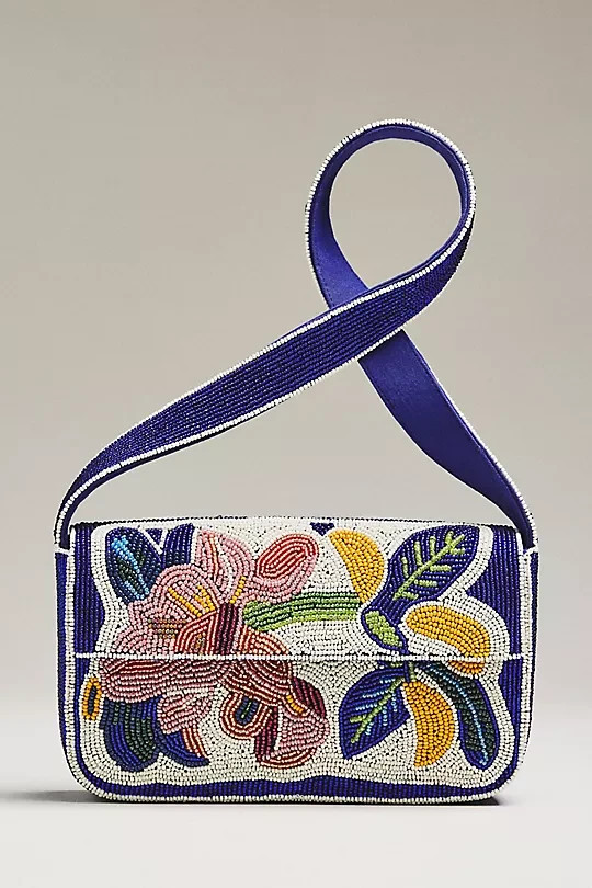 Anthropologie - The Fiona Beaded Bag: Floral Edition 97579296 - Floral Banana