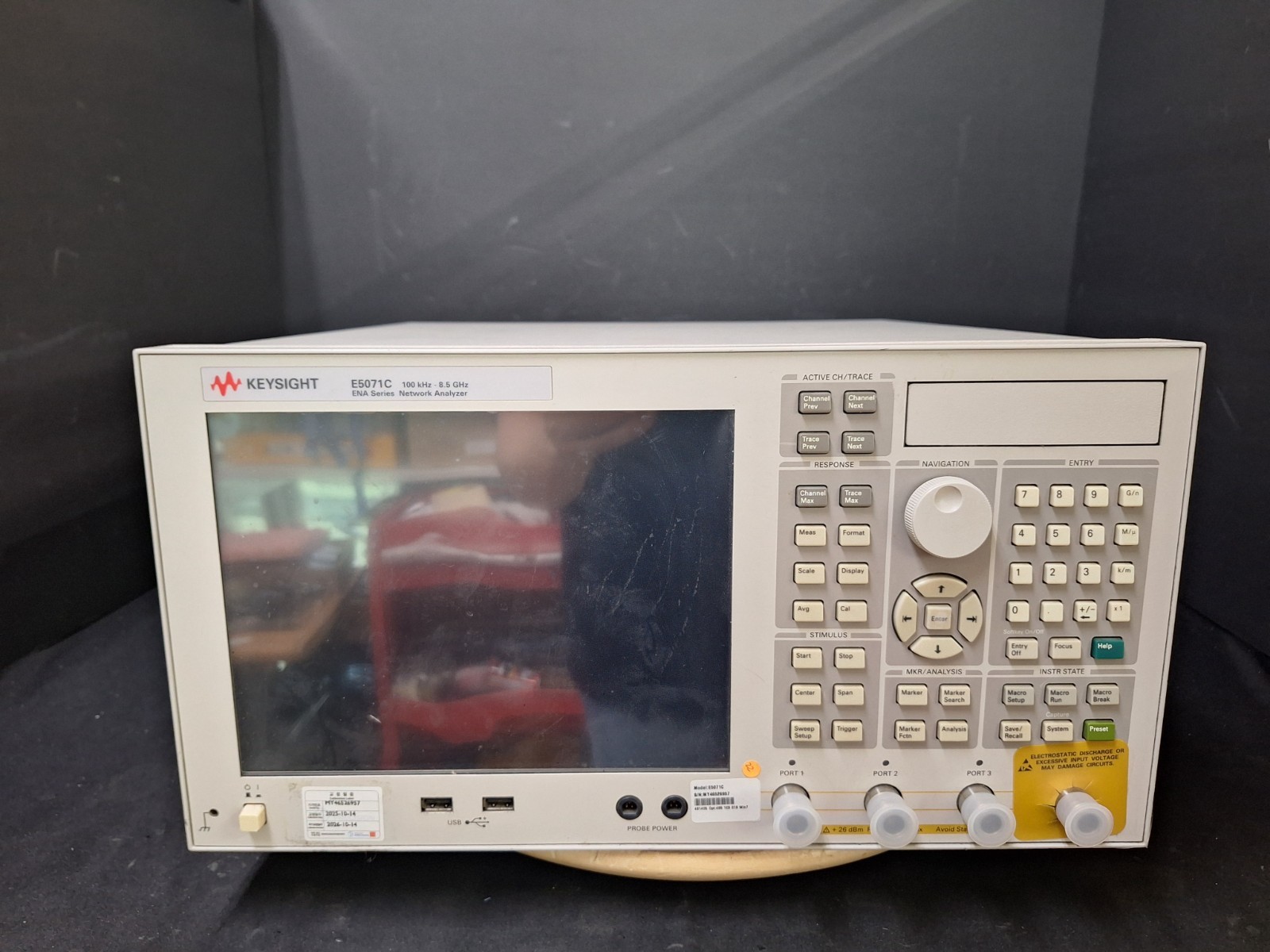 Keysight E5071C Network Analyzer, 100kHz-8.5GHz, Opt. 485 1E5 Win7 (6957)