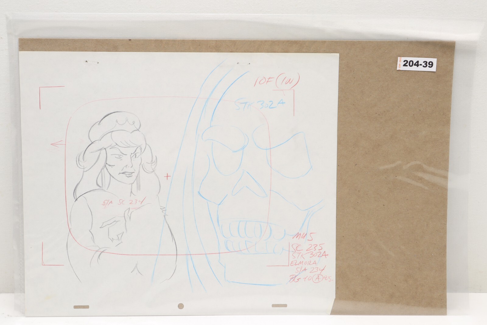 He-Man and the Masters of the Universe Hand Drawn Animation Drawing Art (204-39)