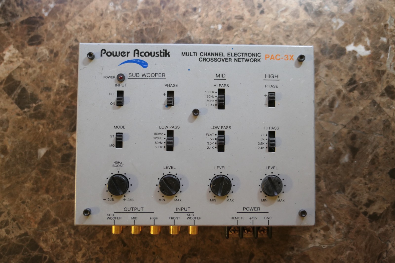 Power Acoustik 3-Way Electronic Crossover Network old school PAC-3X