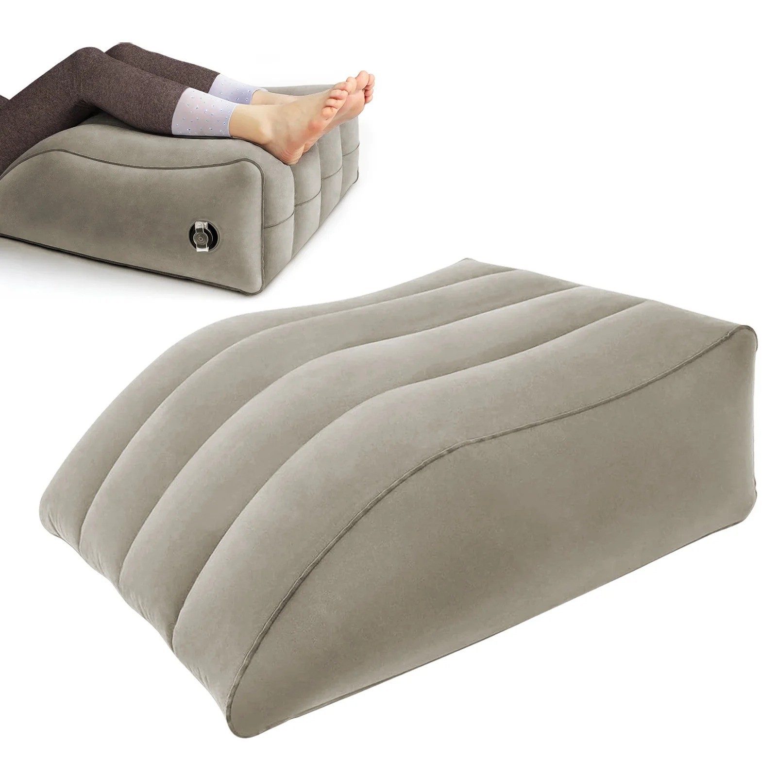 Inflatable Leg Elevation Pillow Wedge for Swelling Relief, Circulation Support
