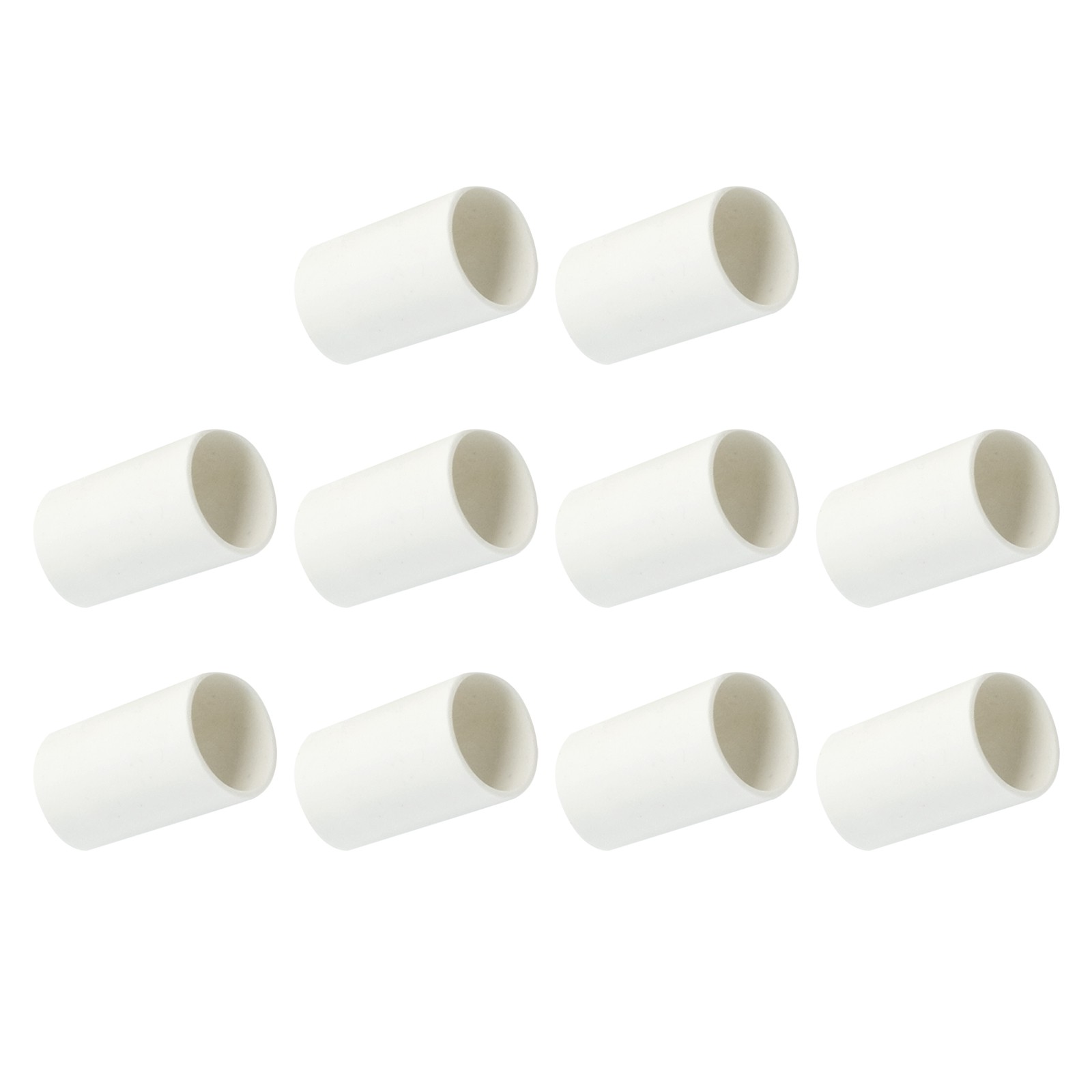 PVC Pipe Fitting 1/2" 10Pcs PVC Pipe Coupling Adapter for DIY White