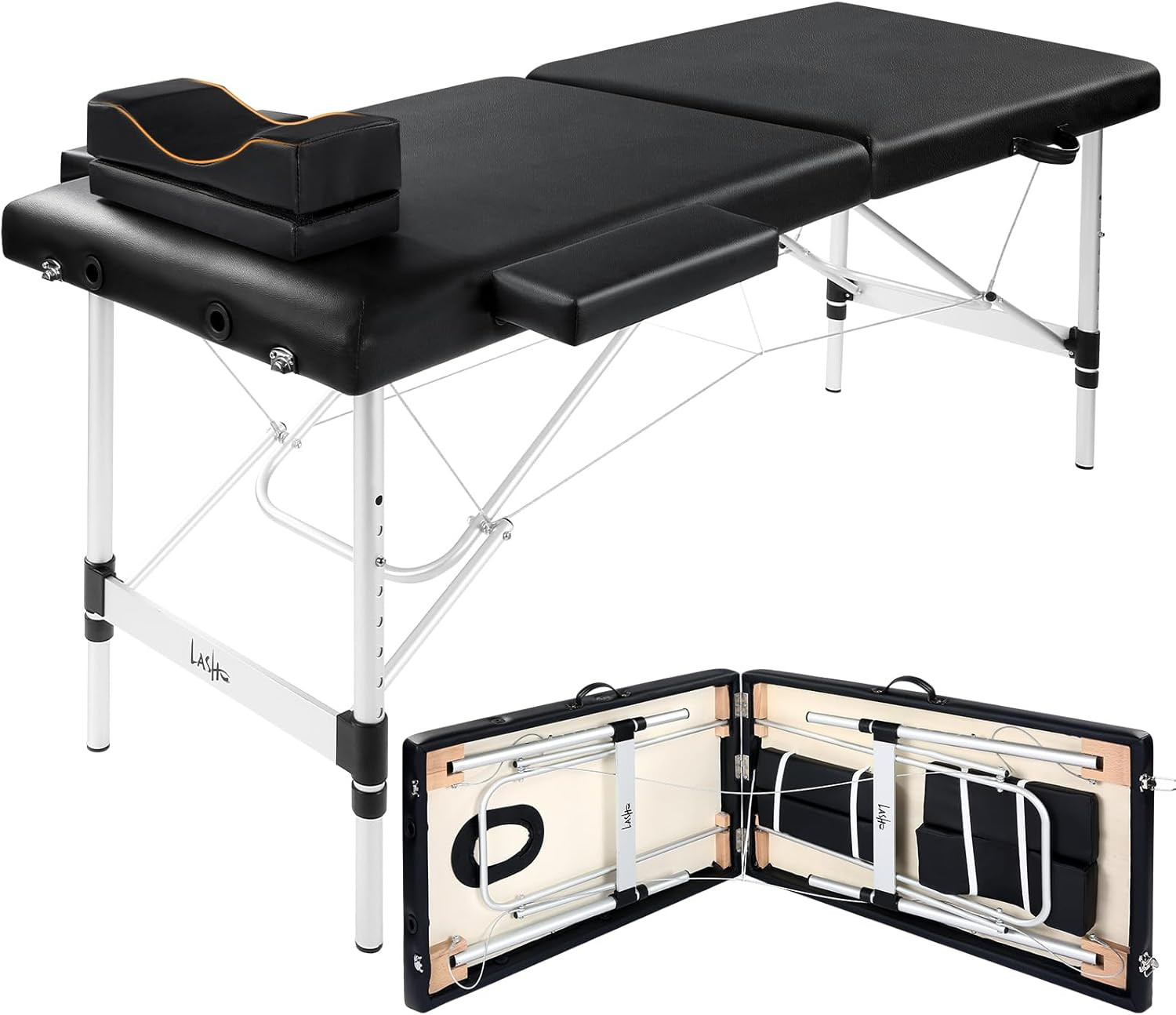 Lash Bed for Lash Extensions Portable Lash Bed Massage Table with Eyelash Pillow
