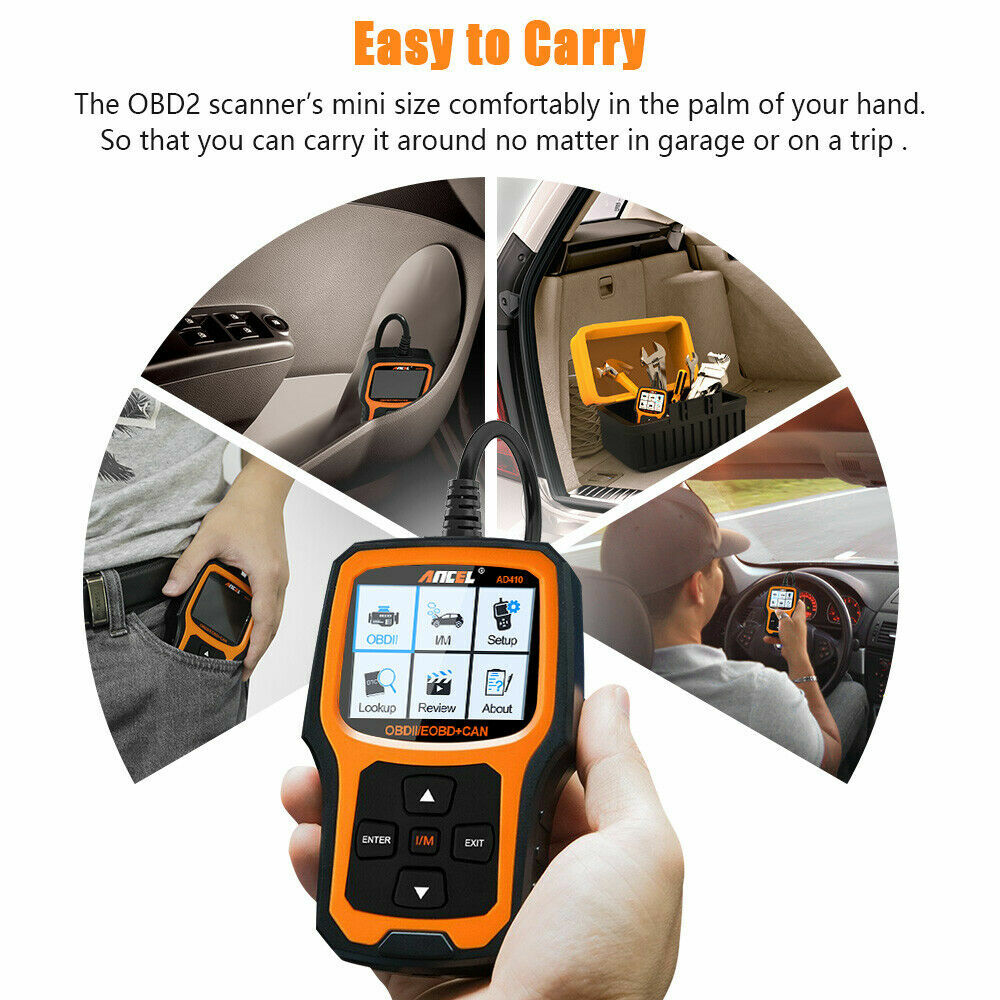 ANCEL AD410 OBD2 Code Reader Car Scanner Turn Engine Light Off Diagnostic Tool