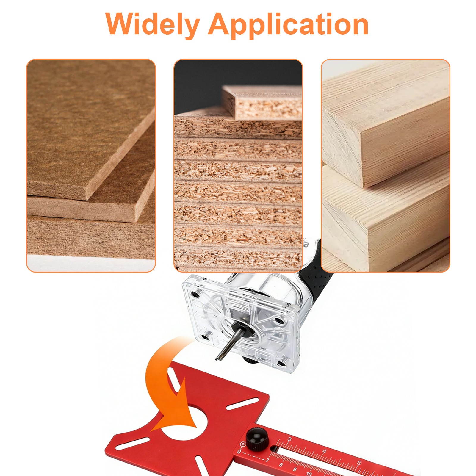Router Milling Groove Bracket Adjustable Router Circle Cutting Jig & Edge Guide