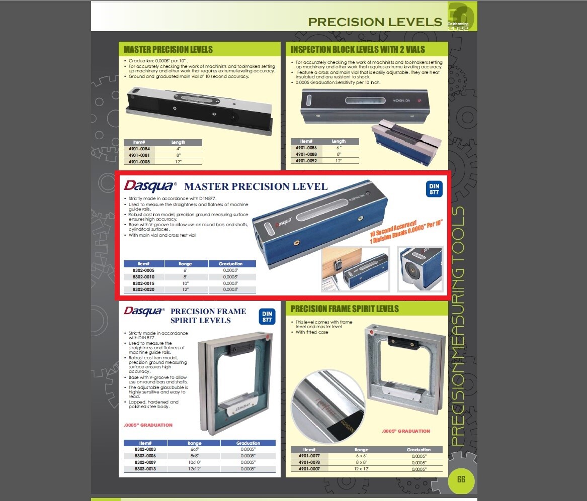 DASQUA 6" MASTER PRECISION LEVEL (8302-0005)