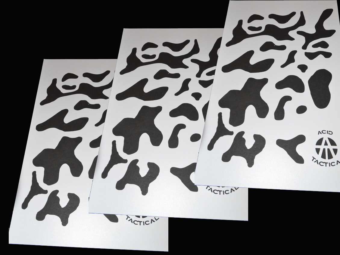 3 Pack! Vinyl Airbrush Camo Spray Paint Stencils 14" 10 Mil  Multicam Camouflage
