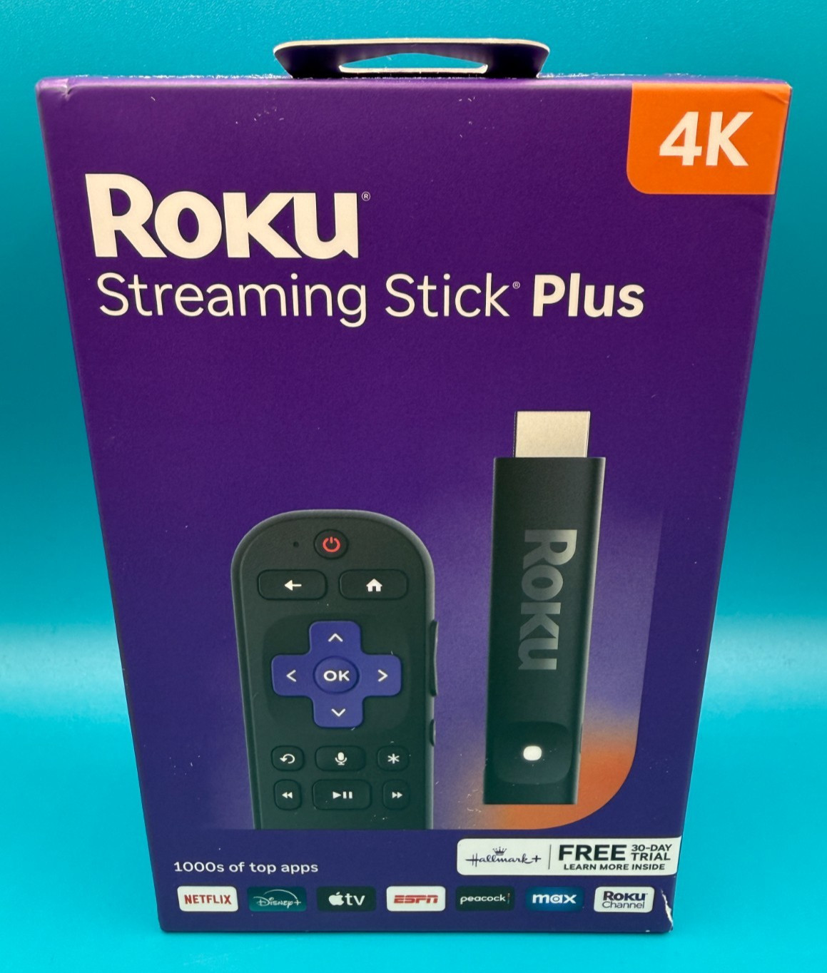 Roku Streaming Stick Plus 4K HDR Streaming Device Voice Remote Model 3830RW New