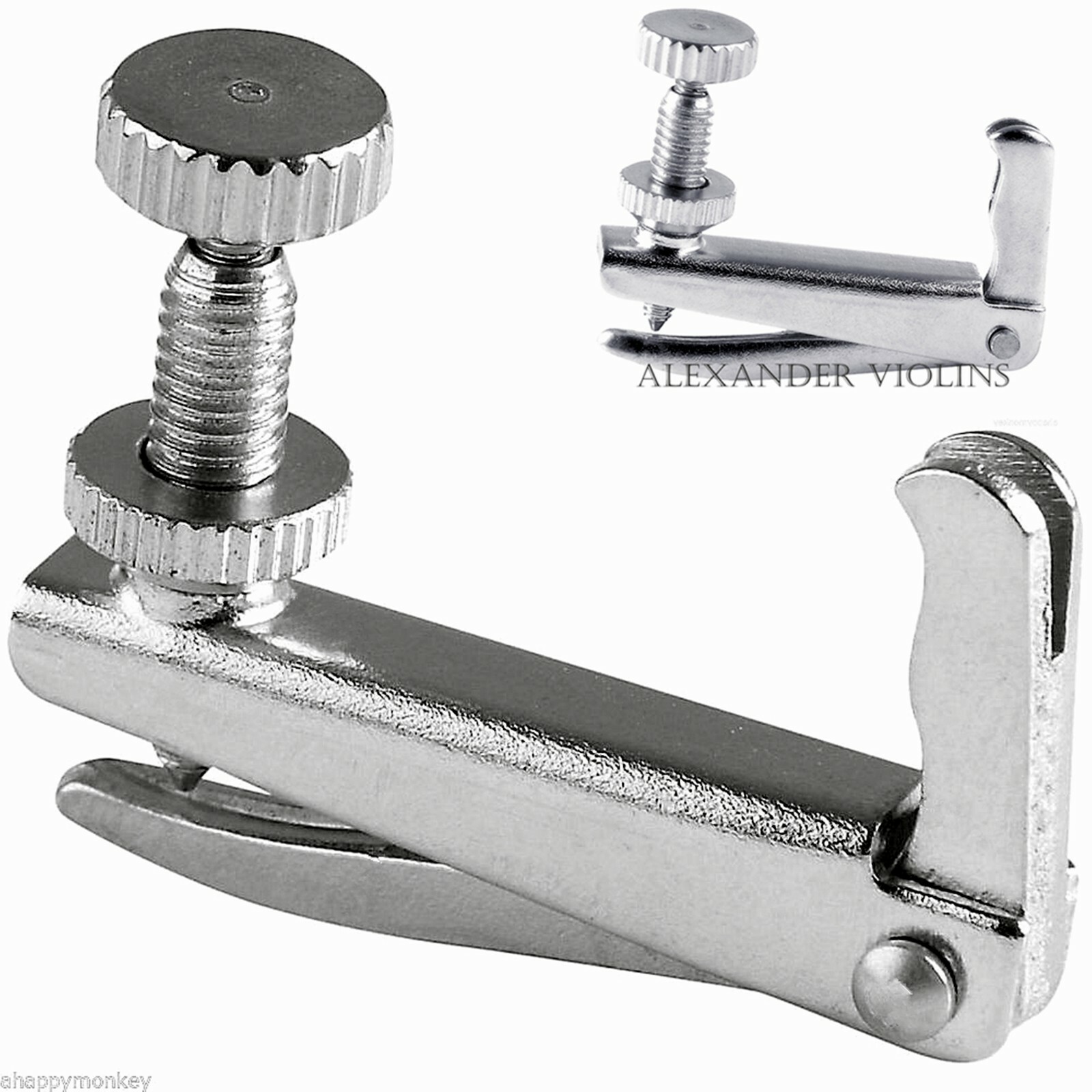 HIGH QUALITY STAINLESS STEEL VIOLIN FINE TUNERS,1/4-1/2 SIZE,ONE SET