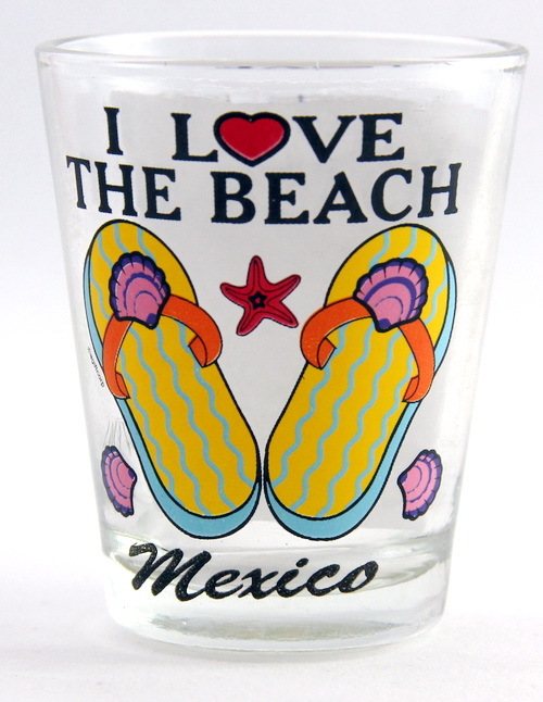 MEXICO I LOVE THE BEACH SHOT GLASS