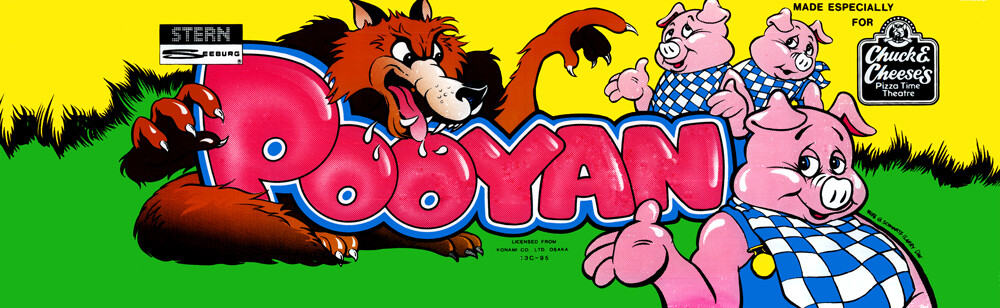 Pooyan Arcade Marquee 26" x 8"
