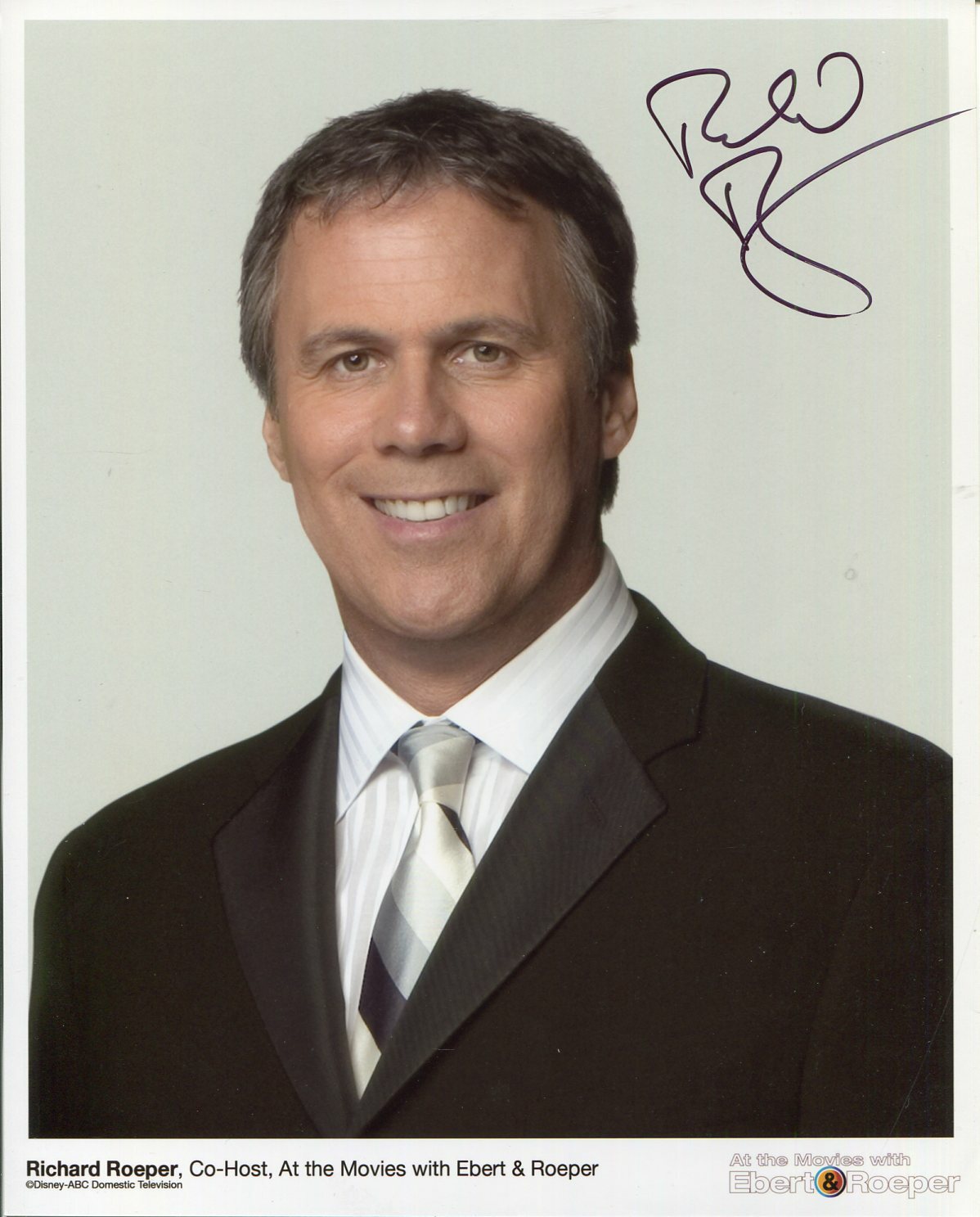 Richard Roeper At the Movies Film Critic Good Day Chicago Signed Autograph Photo