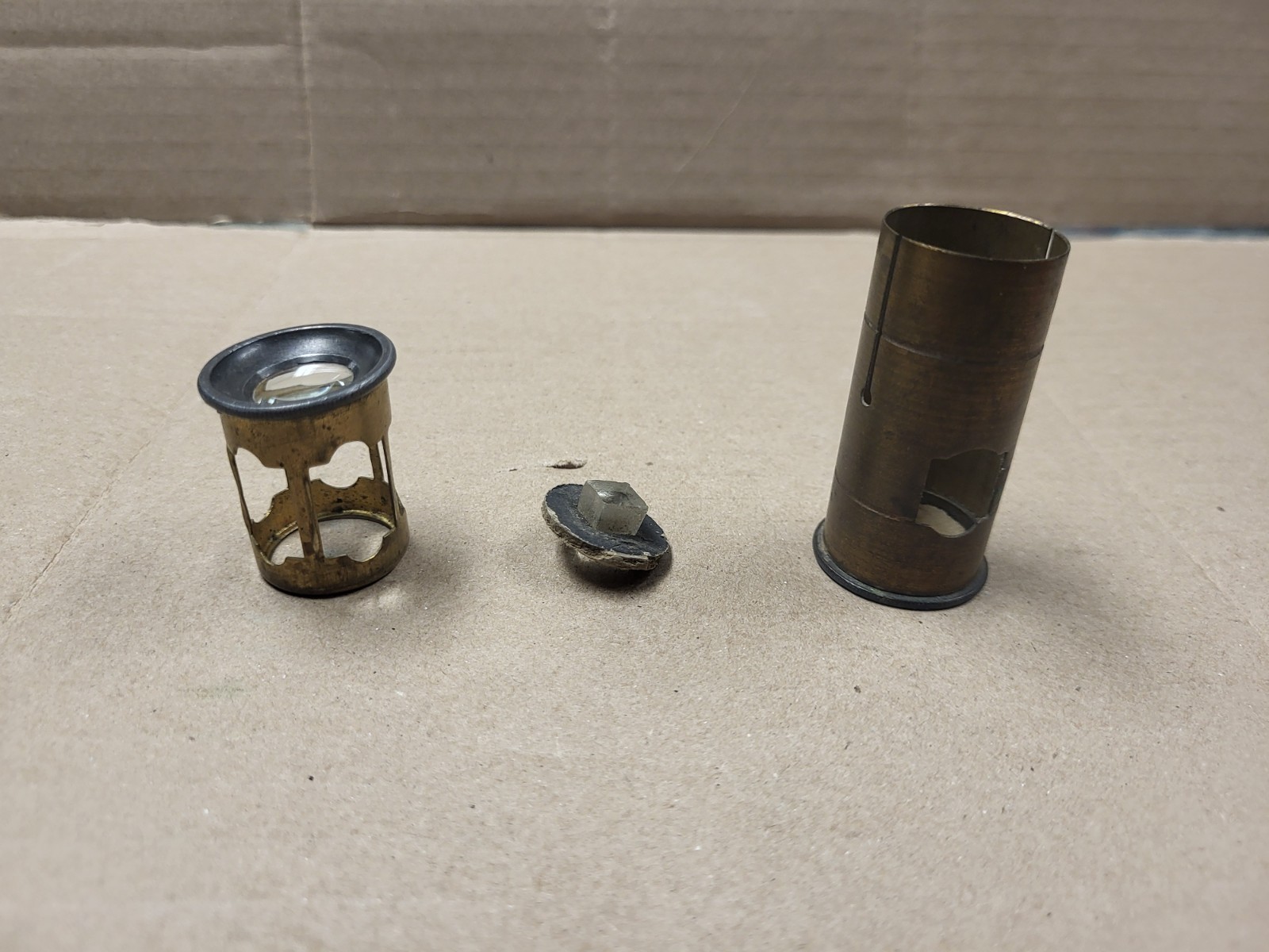 Antique Brass Pocket Microscope Entomologist Botanical Field Magnifier