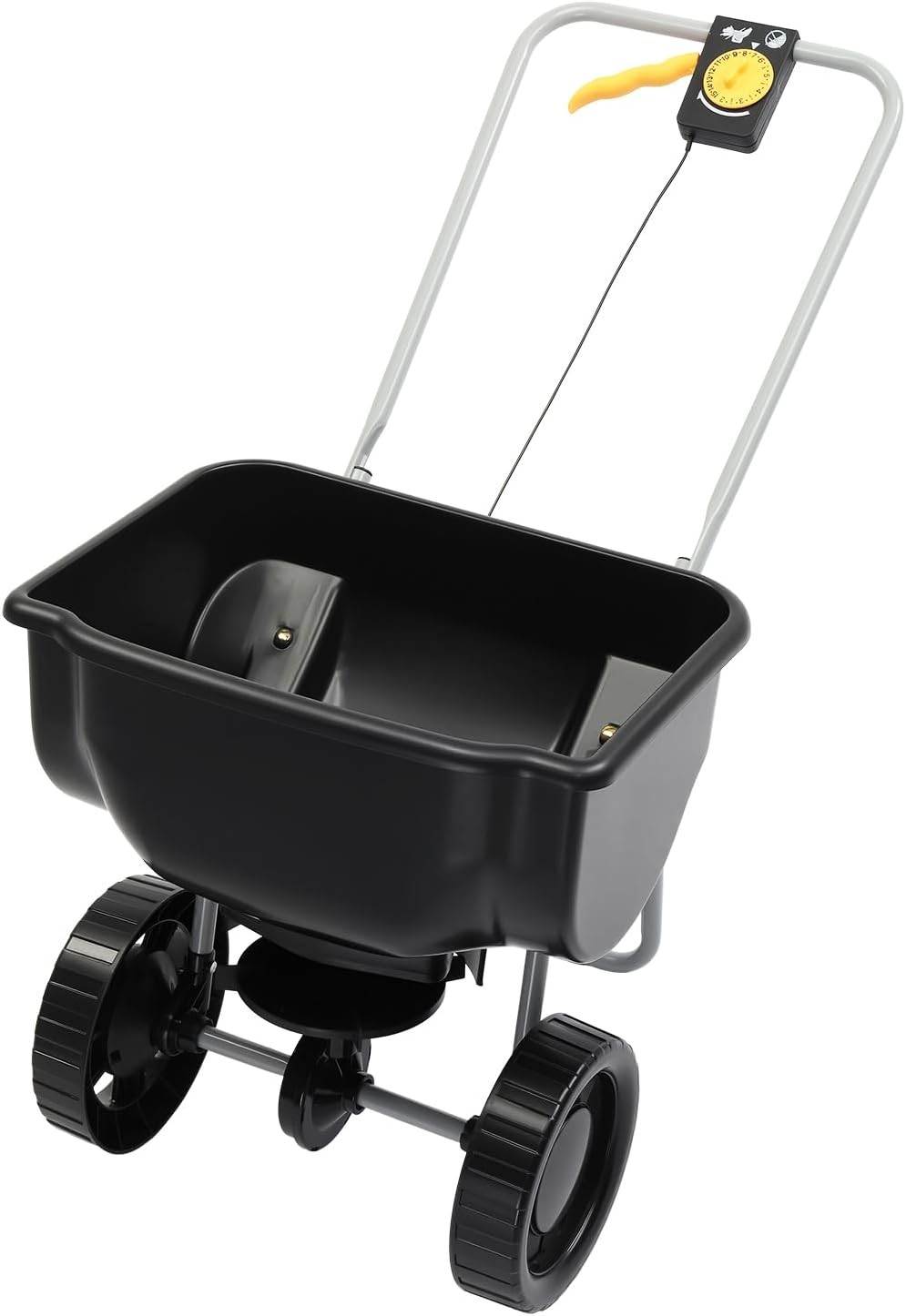 70lbs Fertilizer Spreader with 15 Adjustable Drop Rate Pre-Assembled